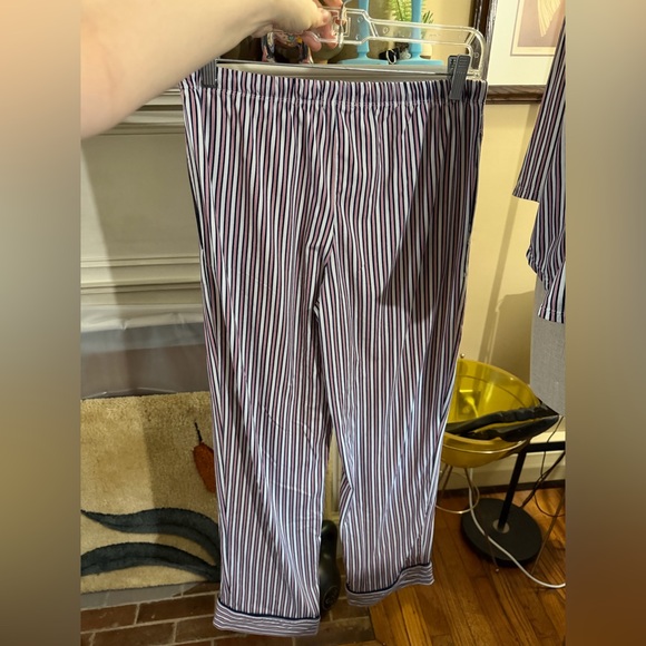 ROOM SERVICE Cozy Cool Pajamas In Cameo/ Ink/ Pink Stripe - Picture 15 of 15